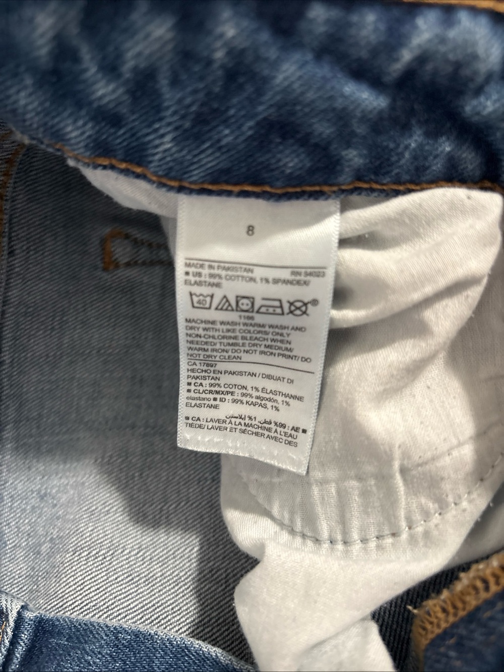 Old Navy High-Waisted Slim Wide-Leg Jeans Womens 8 552771 Cropped 25" Inseam - Picture 7 of 13